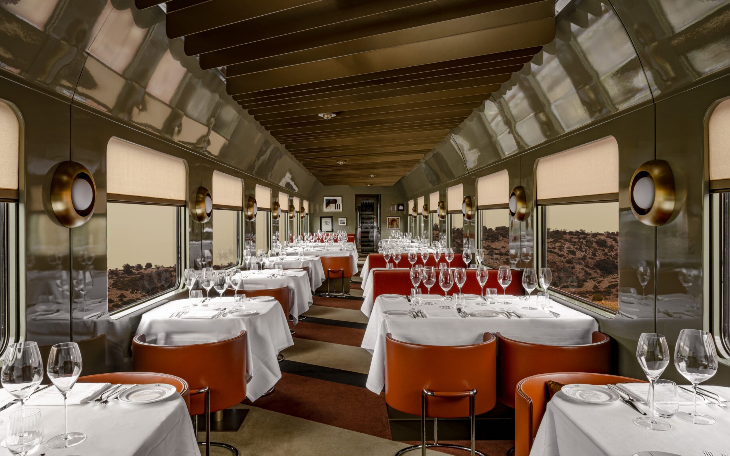 Luxury train interiors